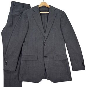 Suitsupply Havana Suit Mens 38L Slim Charcoal Gray Wool Cerruti iTravel 34x29